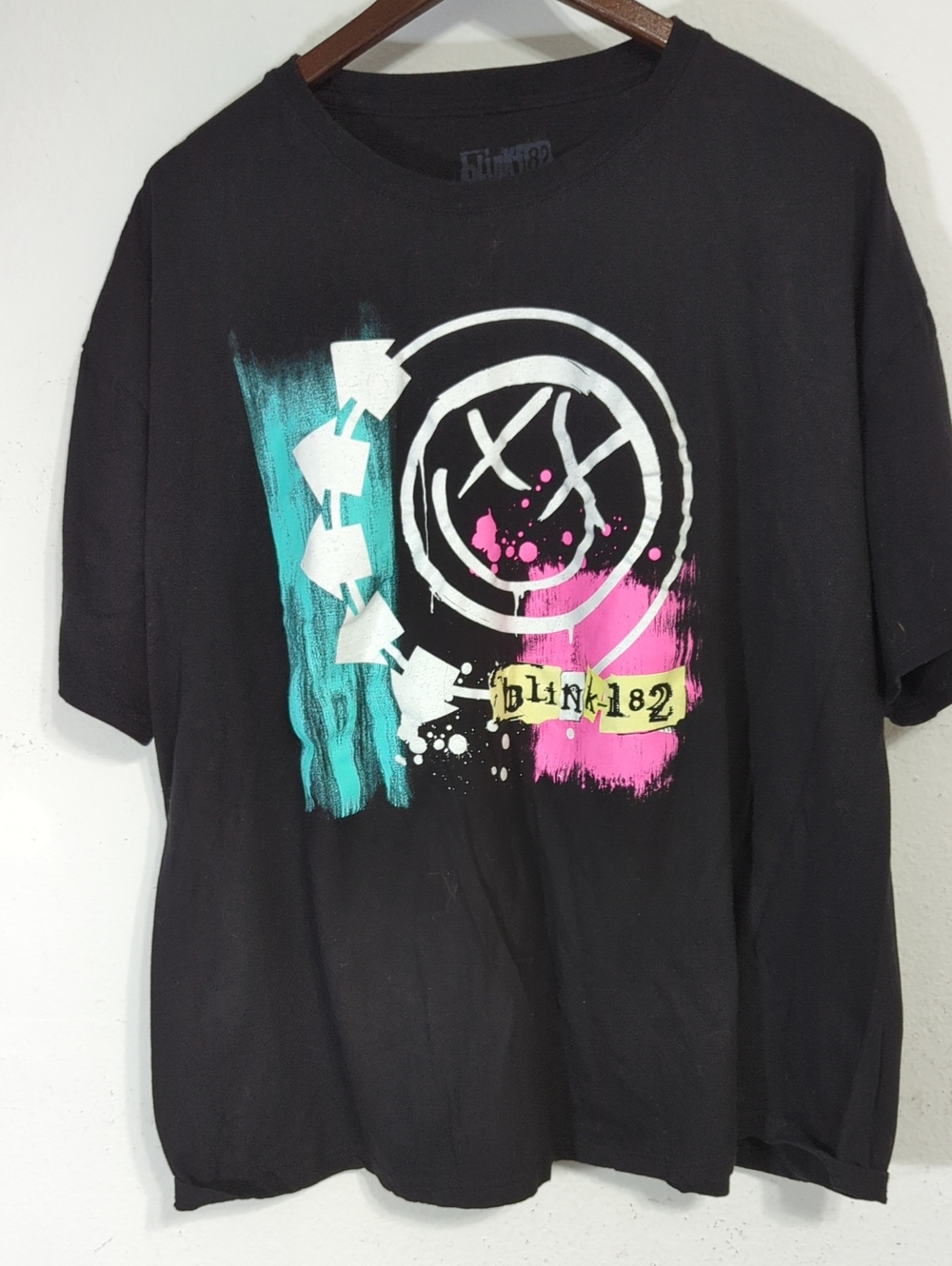 Blink 182 Mens 2XL Black Band Short Sleeve Cotton T-Shirt